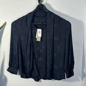 Black silk blouse
